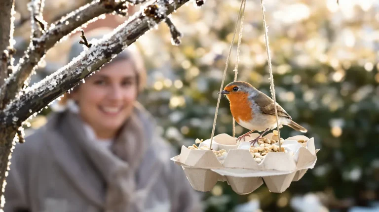 Ne jetez plus vos vieilles boîtes d’œufs : au jardin, elles attirent les oiseaux tout l’hiver