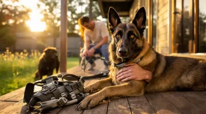 Pour rester avec le Malinois qui l’accompagnait en mission, ce maître-chien choisit de l’adopter