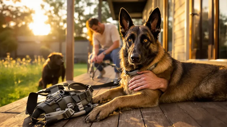 Pour rester avec le Malinois qui l’accompagnait en mission, ce maître-chien choisit de l’adopter